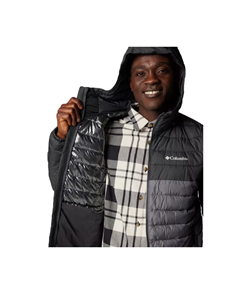 GIACCA IMBOTTITA CON CAPPUCCIO POWDER LITE DA UOMO CITY GREY SHARK